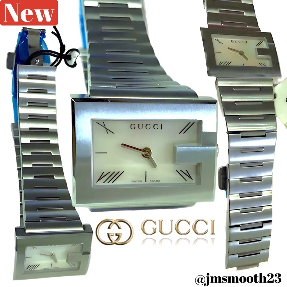 🆕 Gucci silver mother of pearl bracelet watch